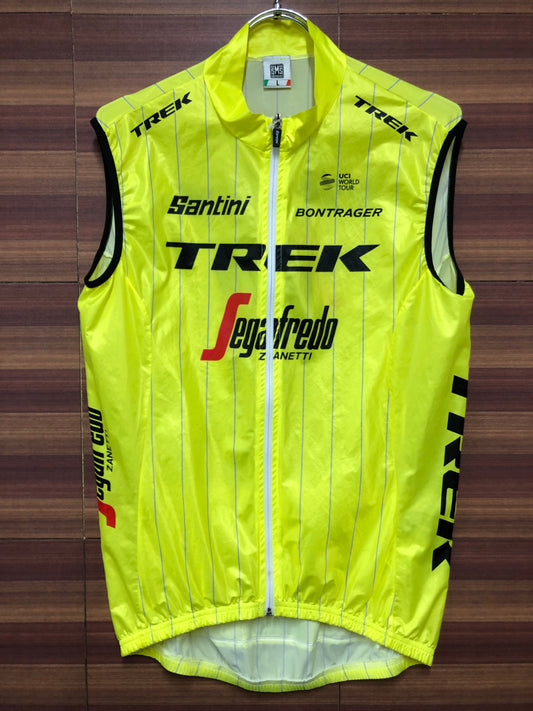 IM027 サンティー二 SANTINI サイクルベスト ジレ 黄緑 L TREK Segafredo