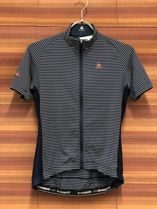 IR907 ルコックスポルティフ le coq sportif 半袖 サイクルジャージ 濃紺 白 S