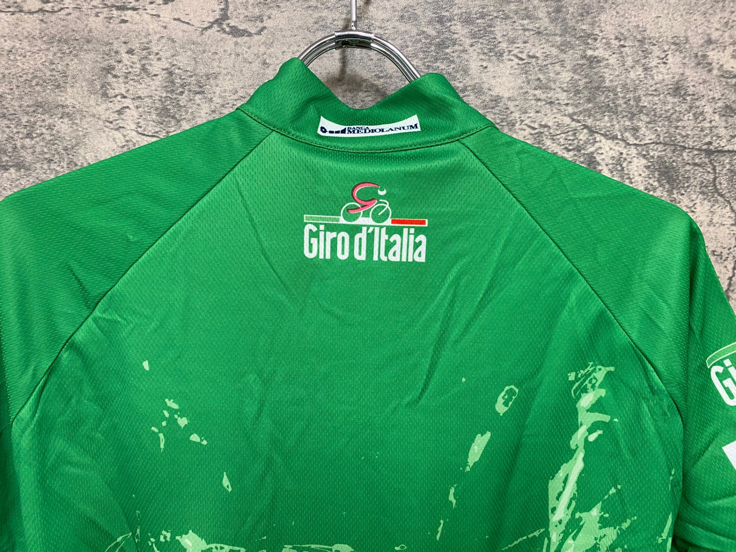 JD294 サンティーニ Santini 半袖 サイクルジャージ 緑 XL ハーフジップ Giro d'Italia 未使用