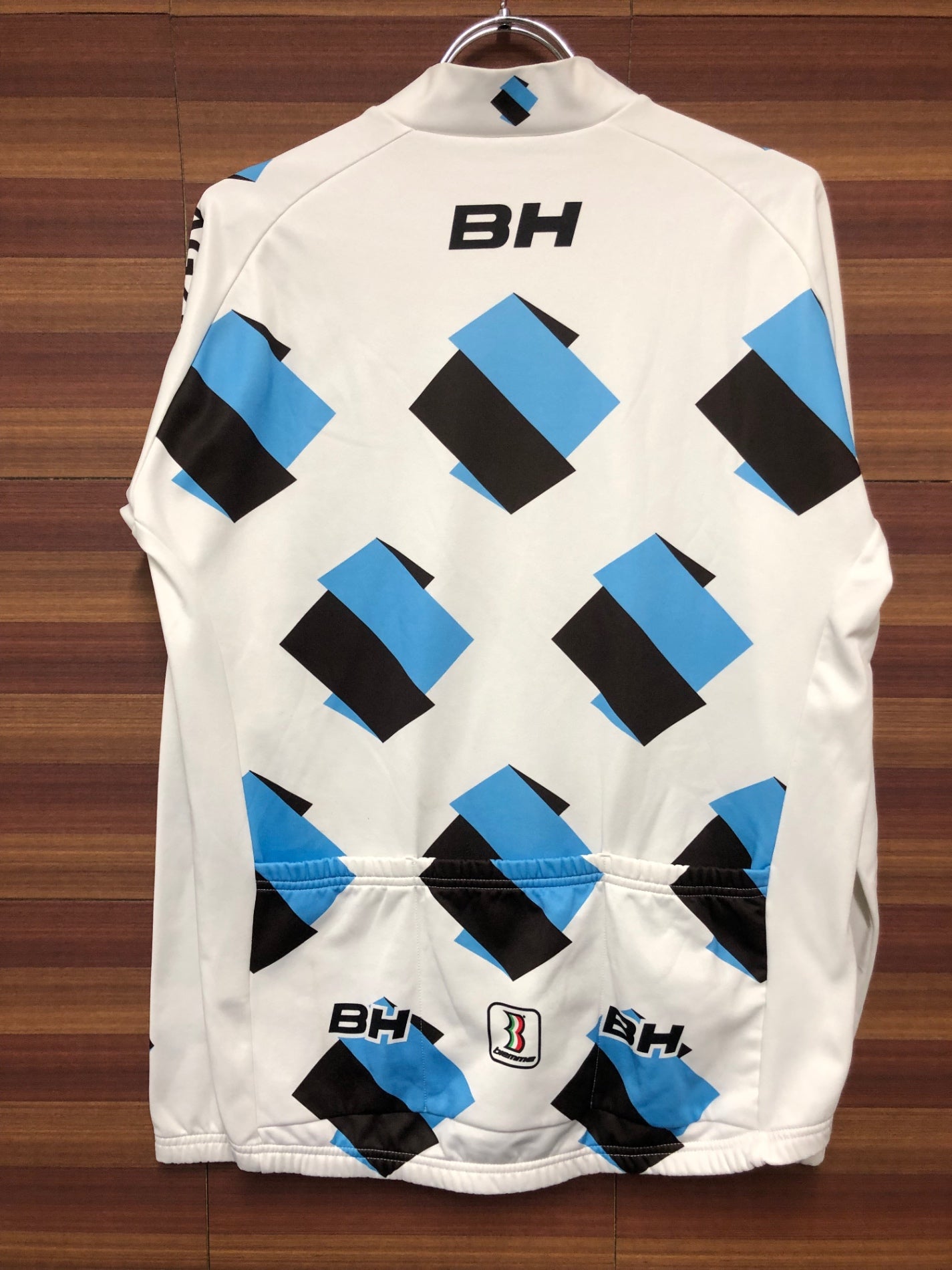 IN123 ビエンメ BIEMME 長袖サイクルジャージ 白 AG2R LA MONDIALE 裏起毛 L