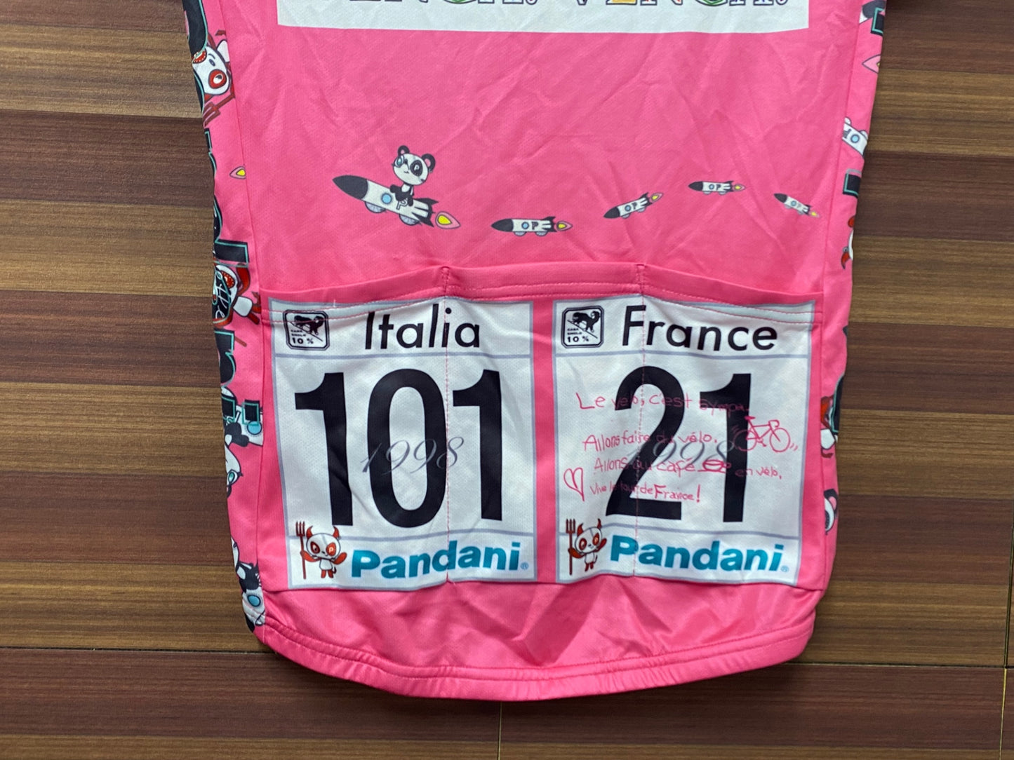 IT127 パンダーニ Pandani 半袖 サイクルジャージ ピンク S