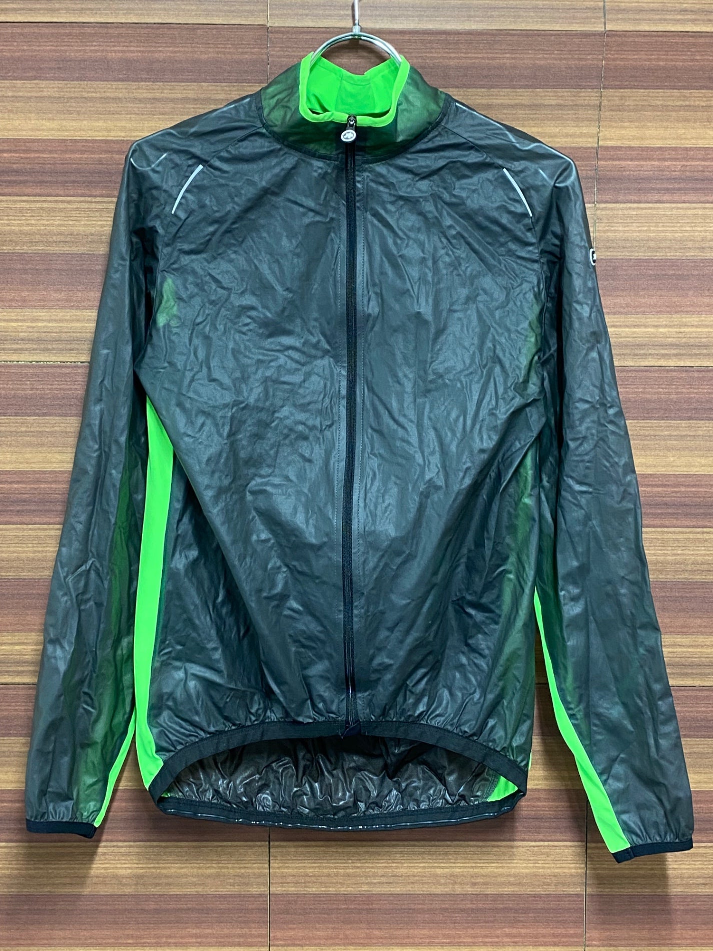 IN938 アソス assos MILLE GT Clima Jacket EVO 長袖 ウィンドブレーカー グレー 黄緑 S