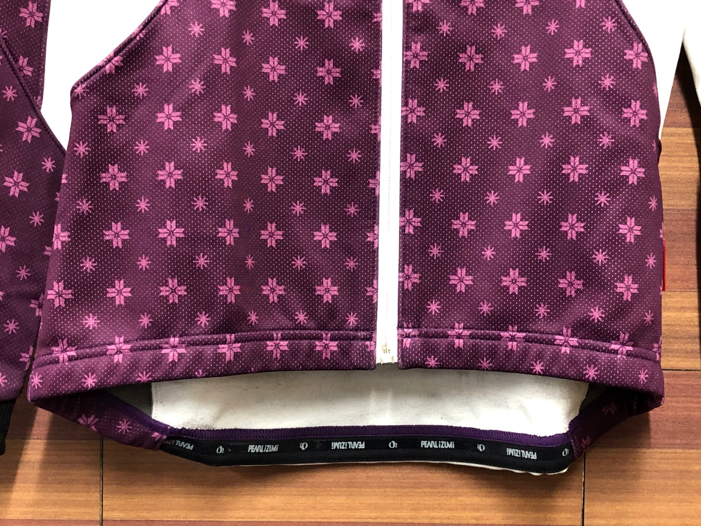 IK643 パールイズミ PEARL iZUMi 長袖 サイクルジャージ 紫 白 S 裏起毛