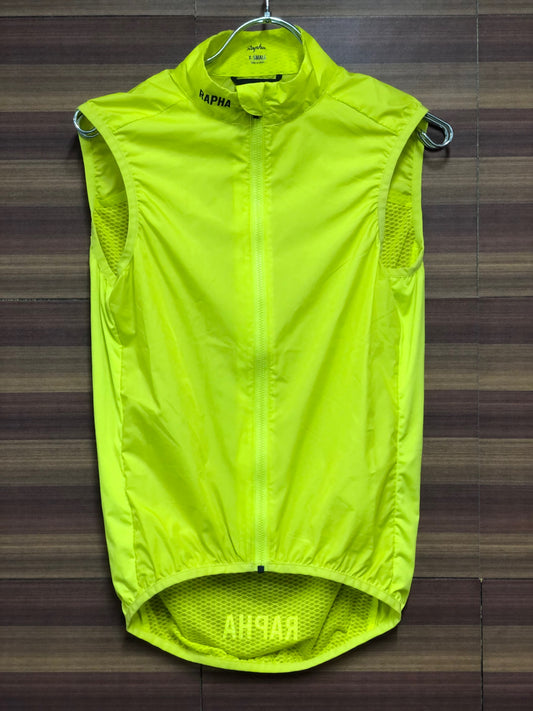 IM309 ラファ Rapha PRO TEAM LIGHTWEIGHT GILET サイクルベスト ジレ 黄緑 XS ほつれあり