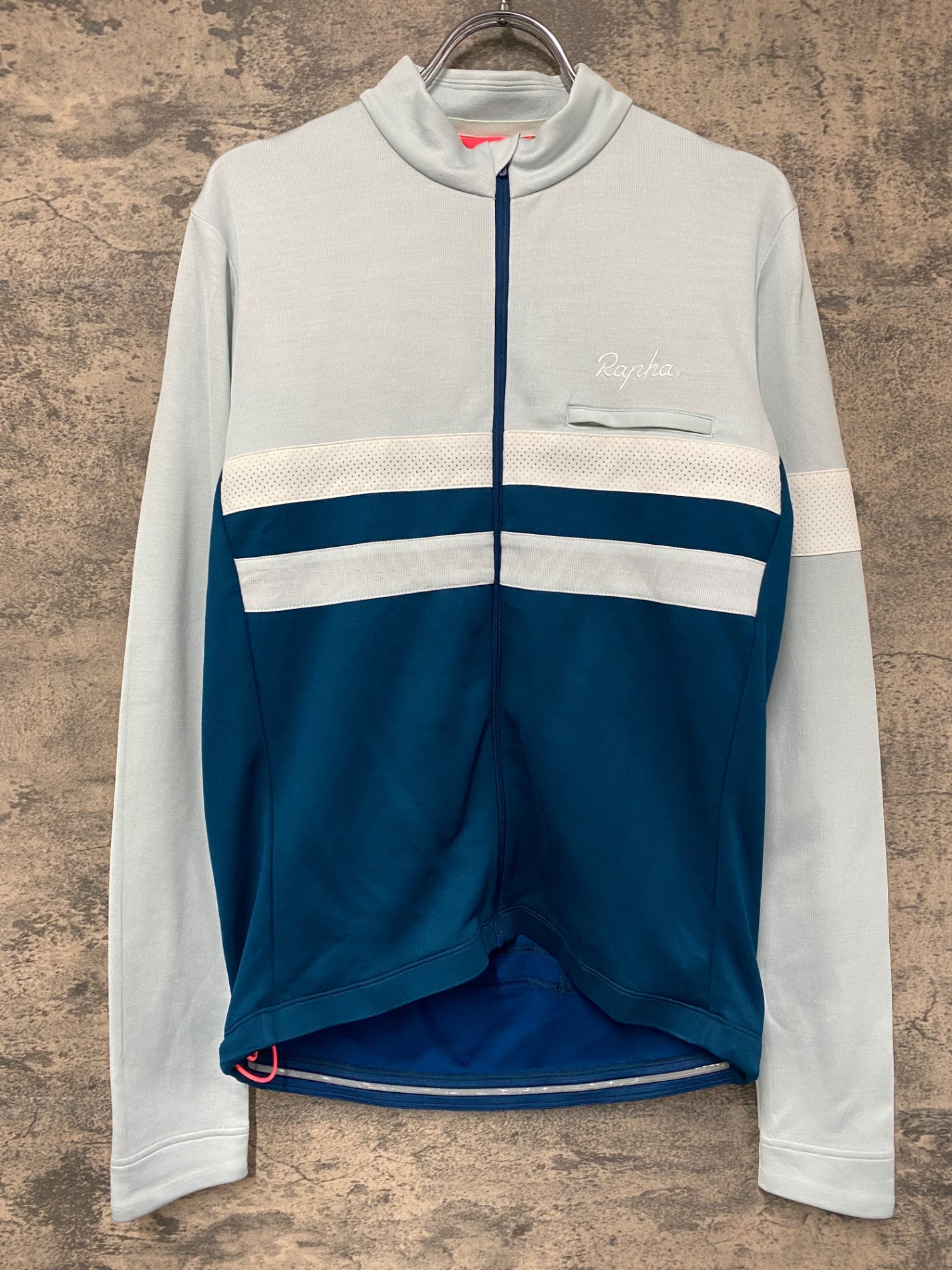 JB471 ラファ Rapha ブルべロングスリーブジャージ BREVET LONG SLEEVE JERSEY 青 M