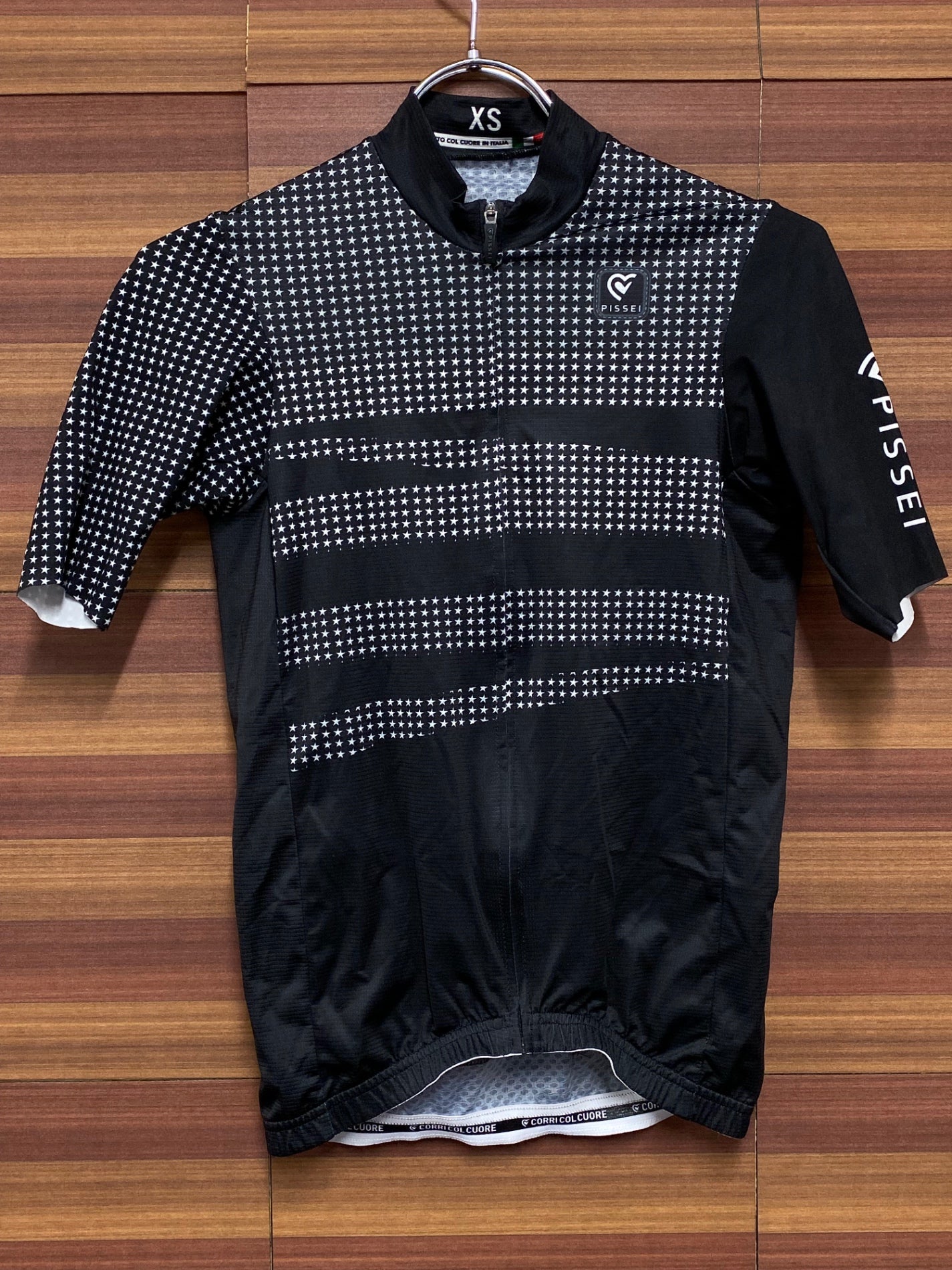 IP465 ピセイ PISSEI 半袖 サイクルジャージ 黒 XS