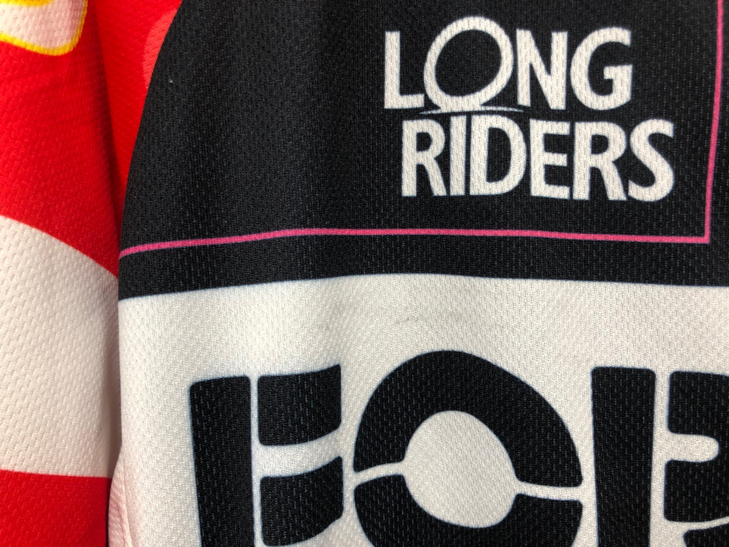 IT002 チャンピオンシステム Champion System 半袖 サイクルジャージ 赤 白 黒 L ろんぐらいだぁす！ FORTUNA 痛ジャージ ※タグカット