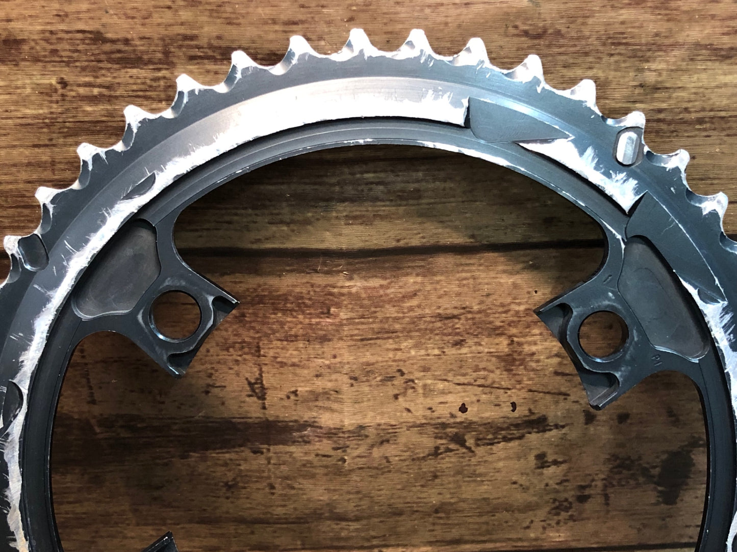 IM588 シマノ SHIMANO アルテグラ ULTEGRA FC-R8000 アウターチェーンリング 46T ※摩耗大 ジャンク