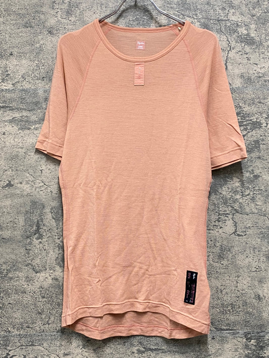 JB026 ラファ Rapha MERINO BASE LAYER - SHORT SLEEVE 半袖 ベースレイヤー ピンク L