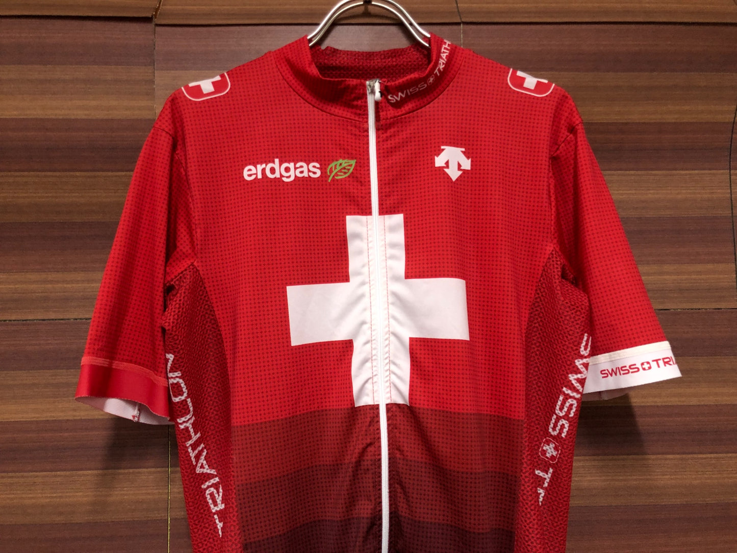 IU409 デサント DESCENTE 半袖 サイクルジャージ 赤 L