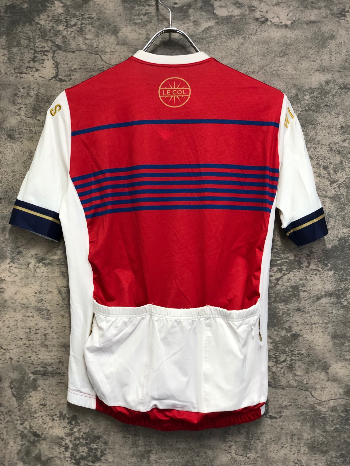 IX168 ルコル LE COL 半袖 サイクルジャージ 赤 白 M WIGGINS