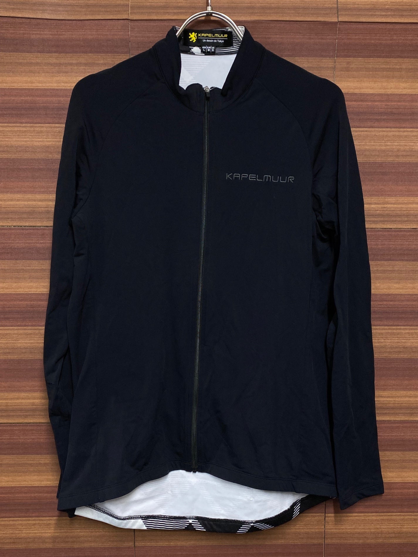 IR046 カペルミュール KAPELMUUR 長袖 サイクルジャージ 黒 L