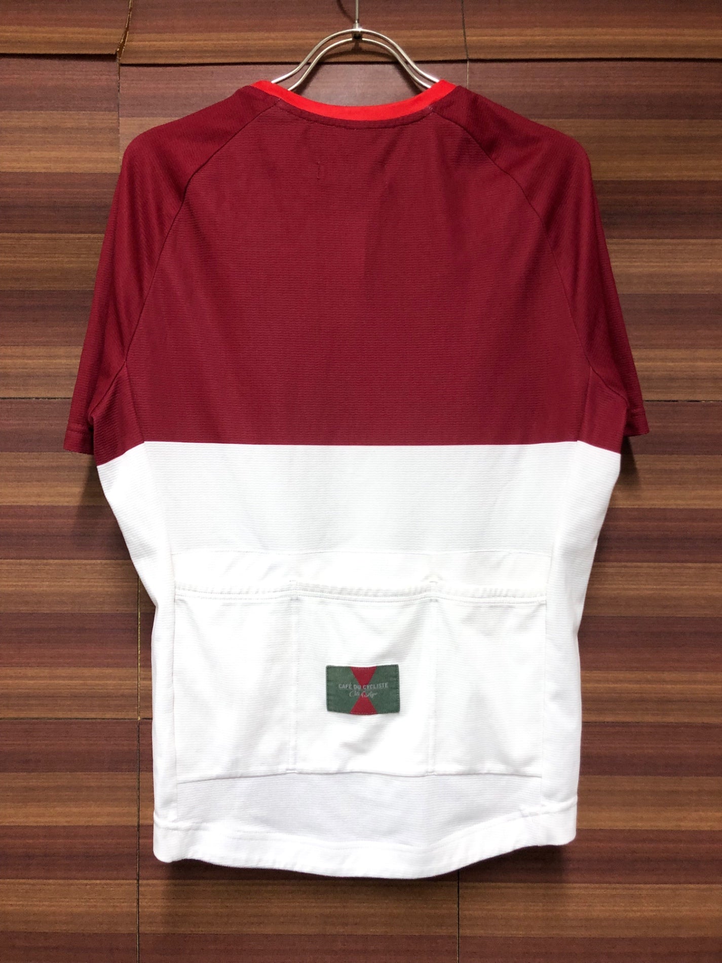 IT448 カフェドシクリステ Cafe du Cycliste Betty man 半袖 Tシャツ 赤 白 S