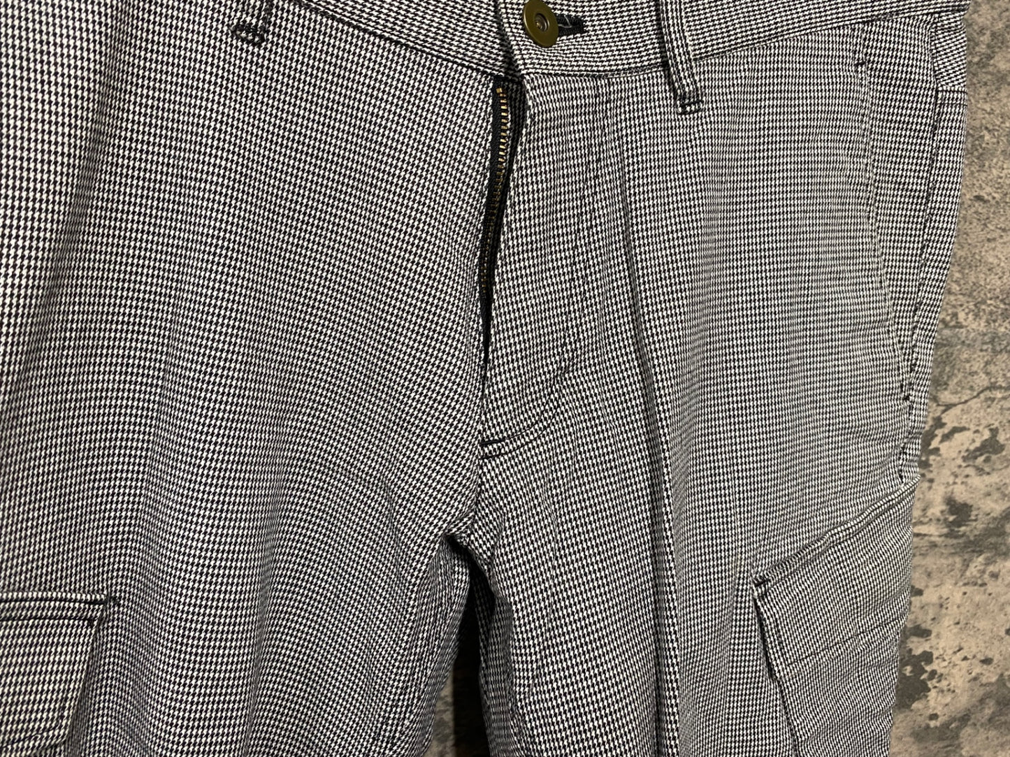 JC287 リンプロジェクト rin project パンツ M 黒白 千鳥格子