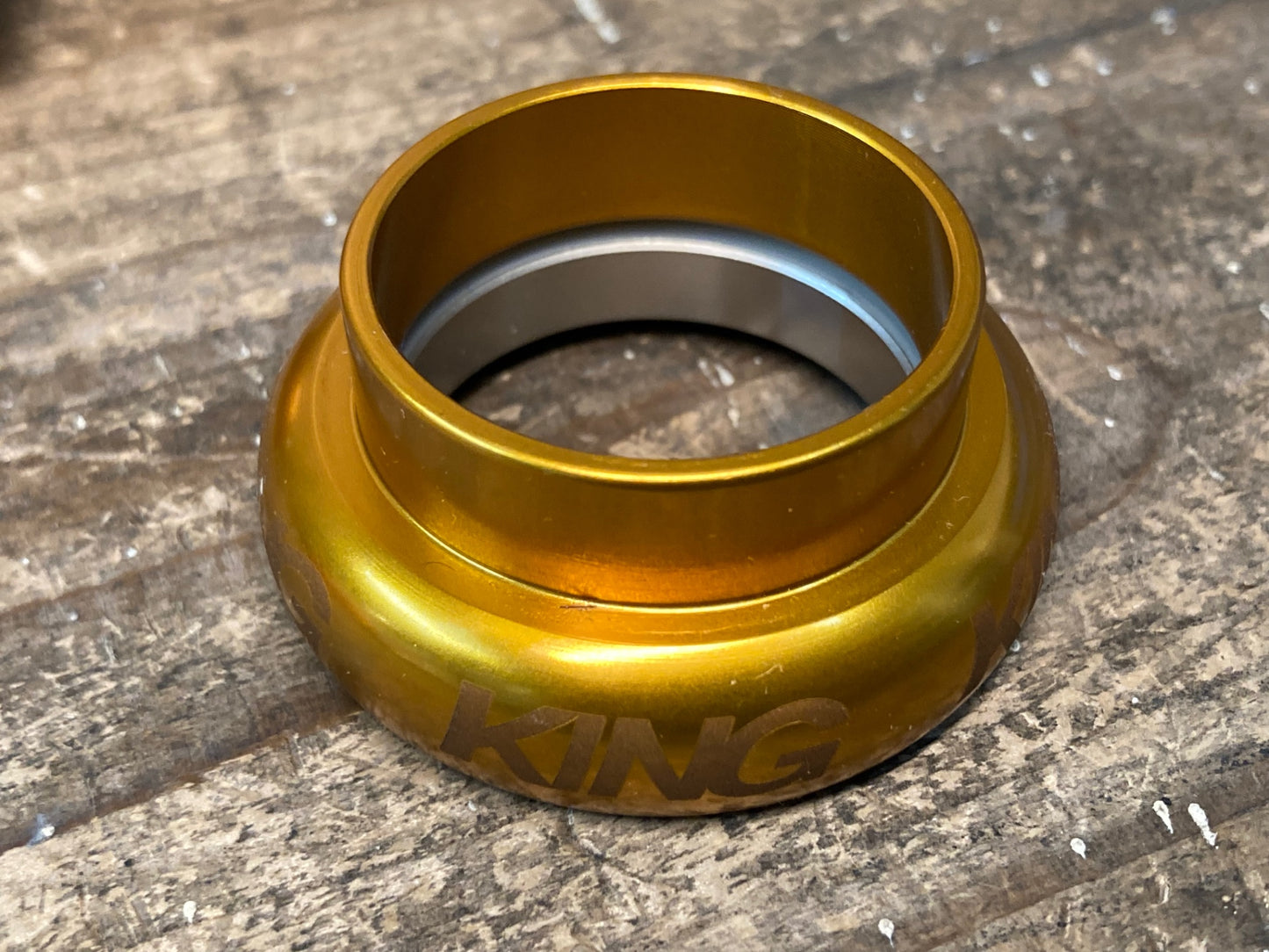 IS708 クリスキング CHRIS KING NoThreadSet アヘッド ヘッドパーツ ヘッドセット 上下1-1/8 OS アウトボード式 ゴールド