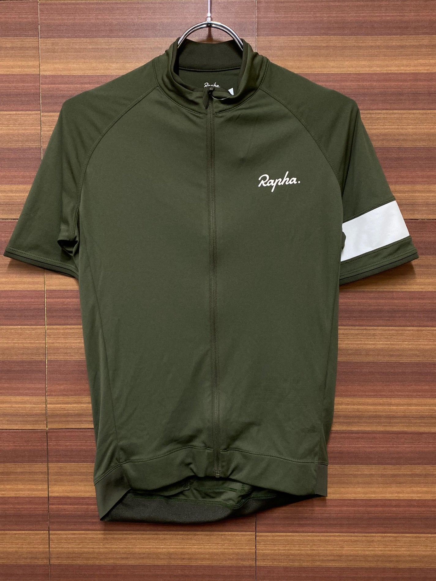 IE578 ラファ Rapha CORE JERSEY 半袖 サイクルジャージ カーキ S