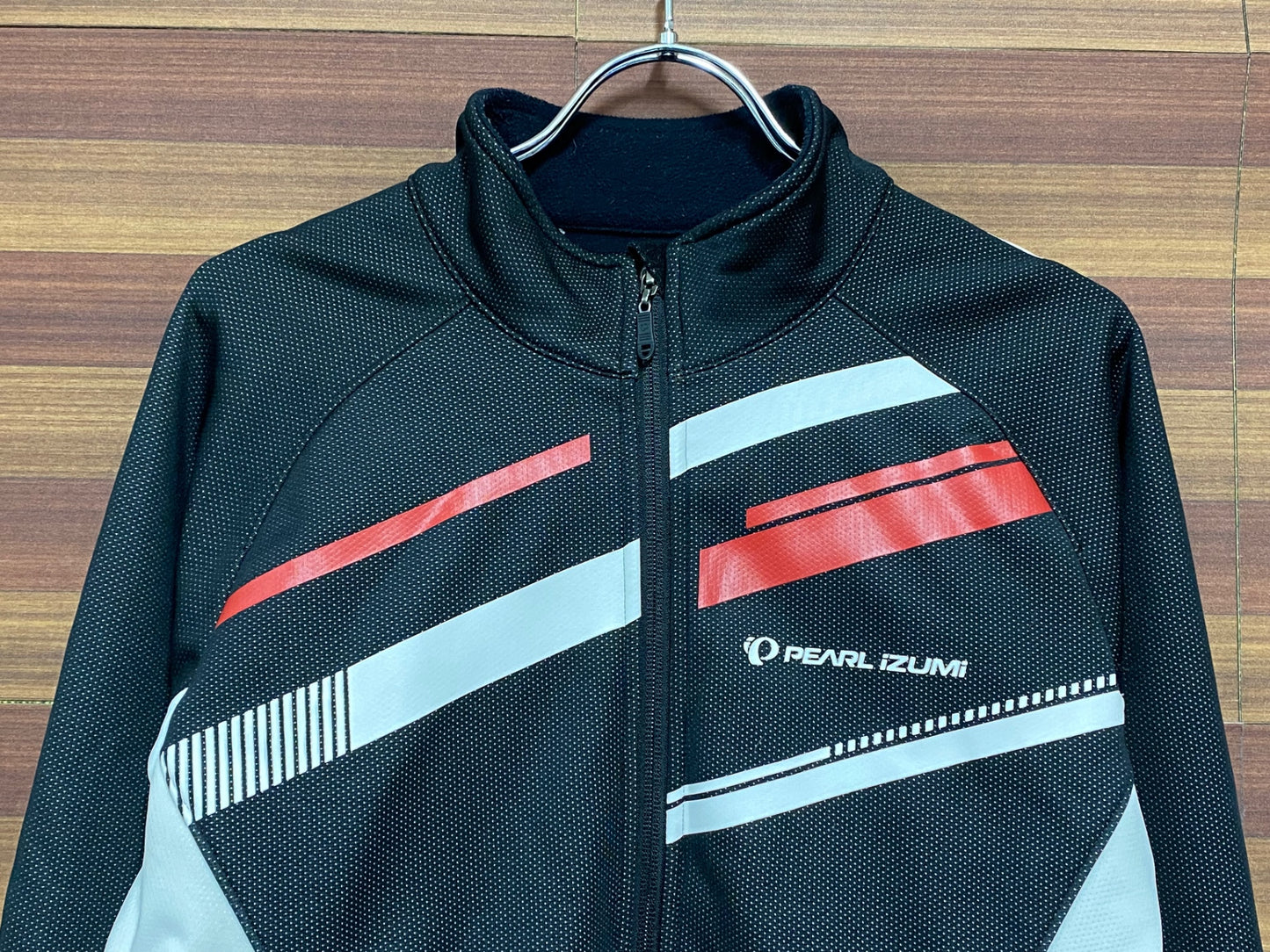 IN181 パールイズミ PEARL iZUMi 長袖 サイクルジャケット 黒 白 M 裏起毛 WINDBREAK