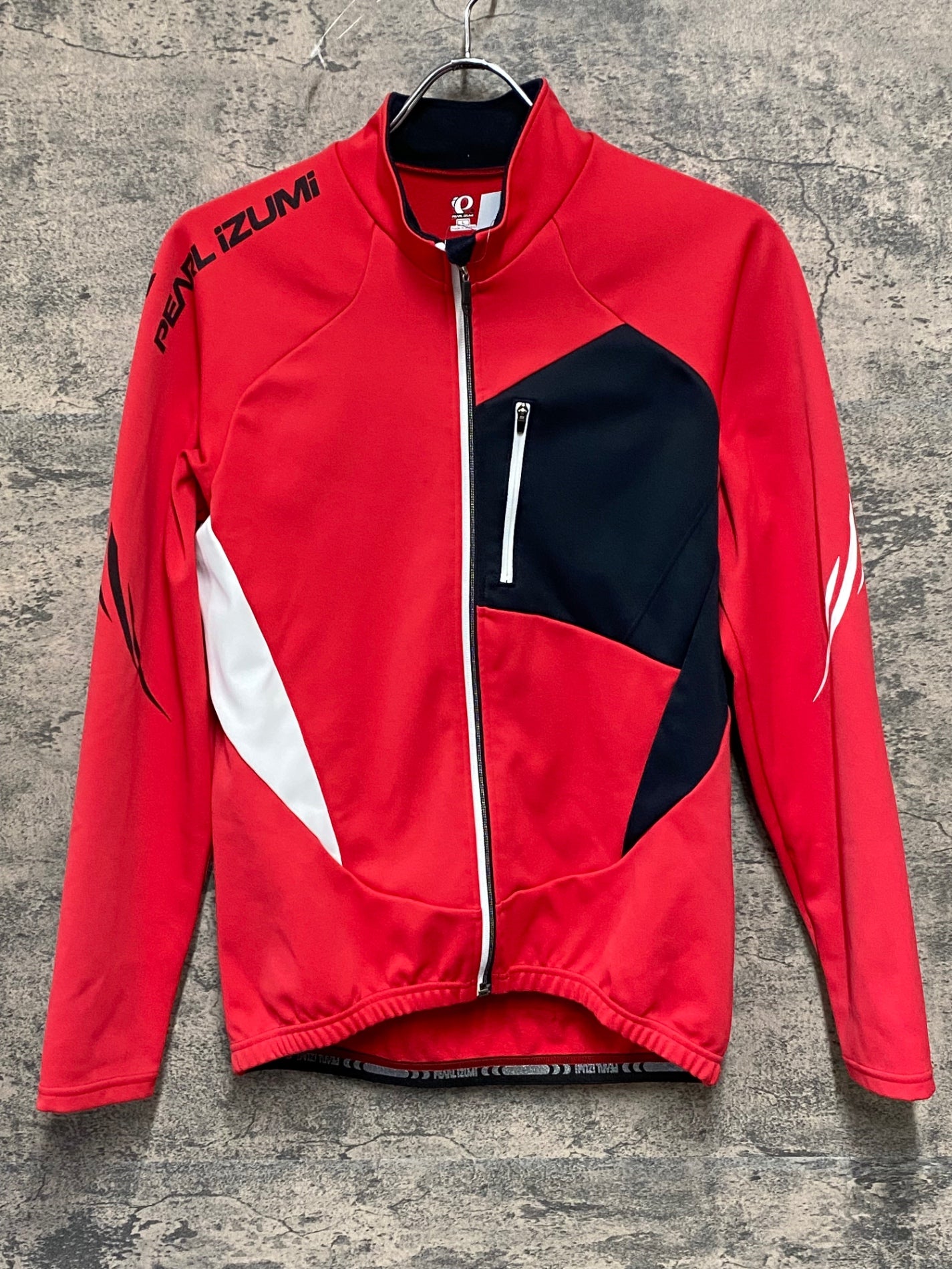 JB554 パールイズミ PEARL iZUMi 長袖 サイクルジャケット 赤 L 裏起毛 THERMODRESS