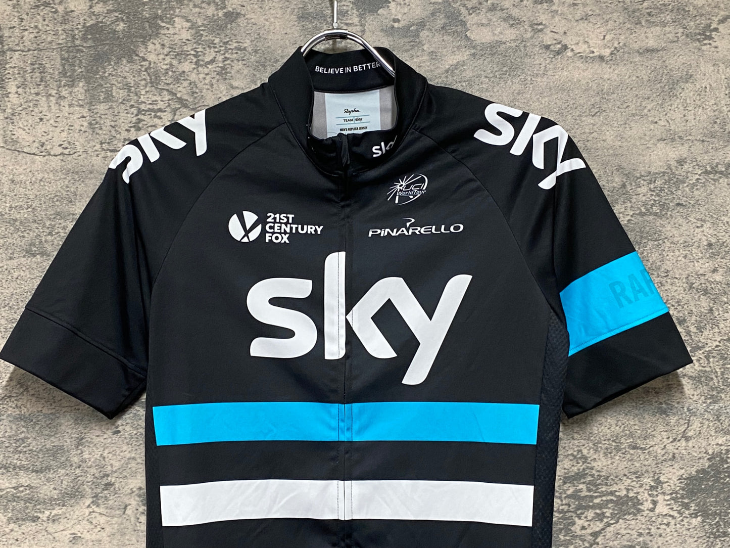 JC815 ラファ Rapha MEN'S REPLICA JERSEY 半袖 サイクルジャージ 黒 M TEAM sky