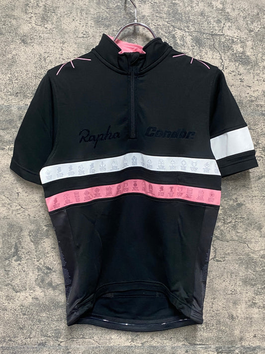 IY160 ラファ Rapha Condor JLT 半袖 サイクルジャージ S ブラック