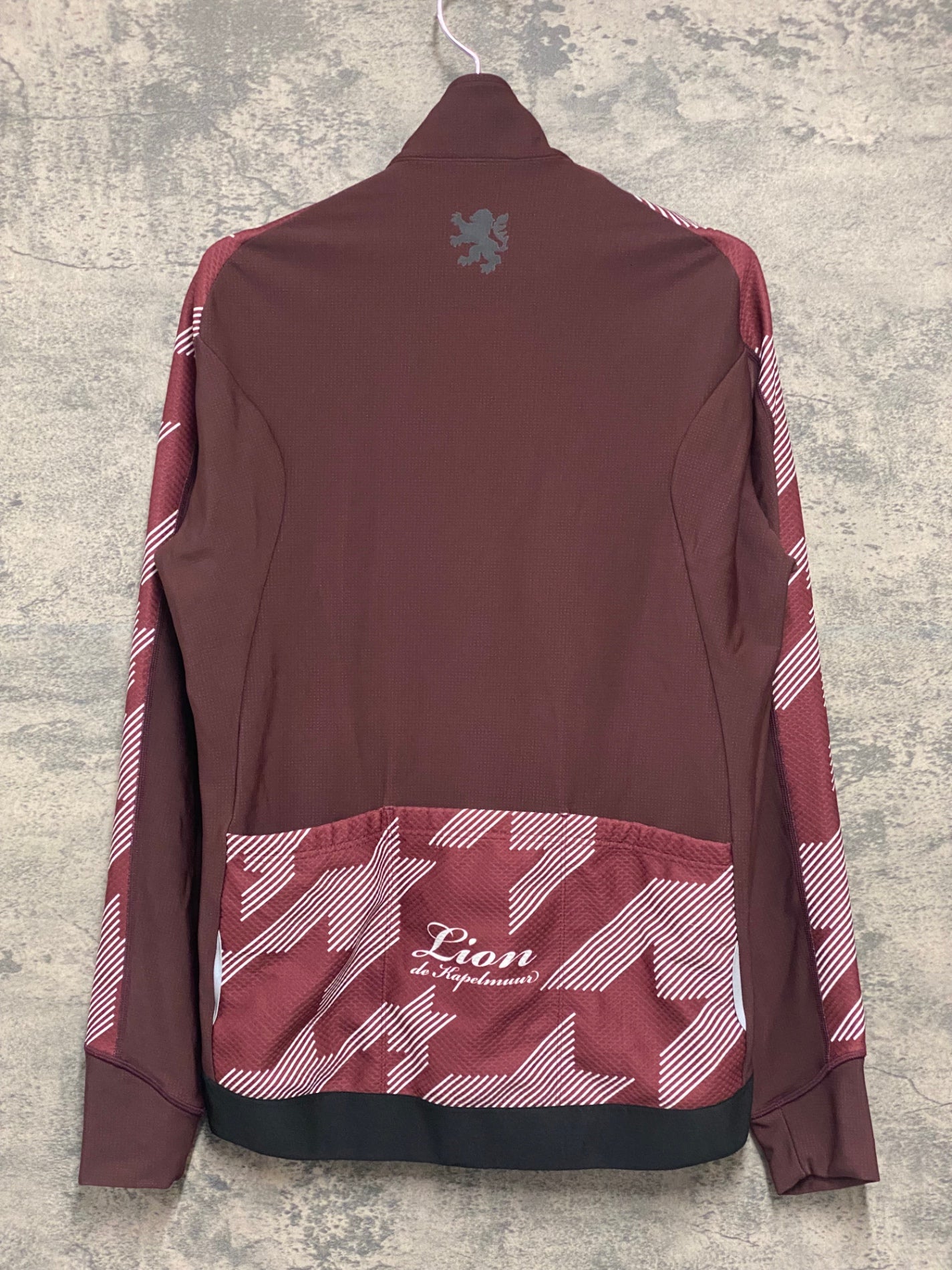 IZ770 リオンドカペルミュール Lion de KAPELMUUR 長袖 サイクルジャケット バーガンディ M 裏起毛