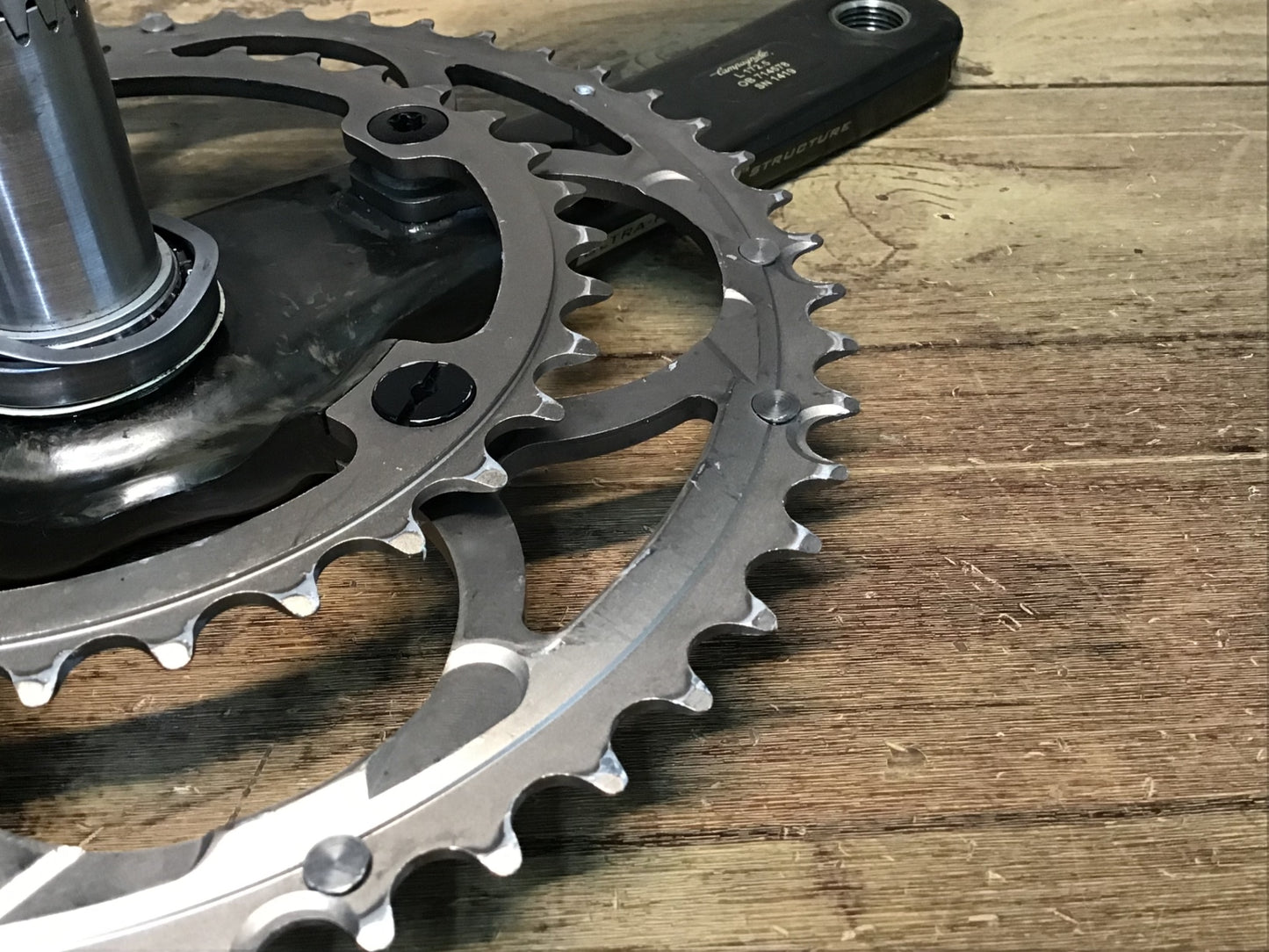 IY322 カンパニョーロ Campagnolo レコード RECORD CT カーボン クランクセット 172.5mm 50/34T 10S