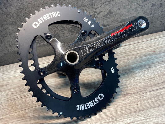 IX163 ストロングライト Stronglight Vorace Carbon クランクセット 172.5mm O.SYMETRIC チェーンリング 56/44T 楕円 BCD130