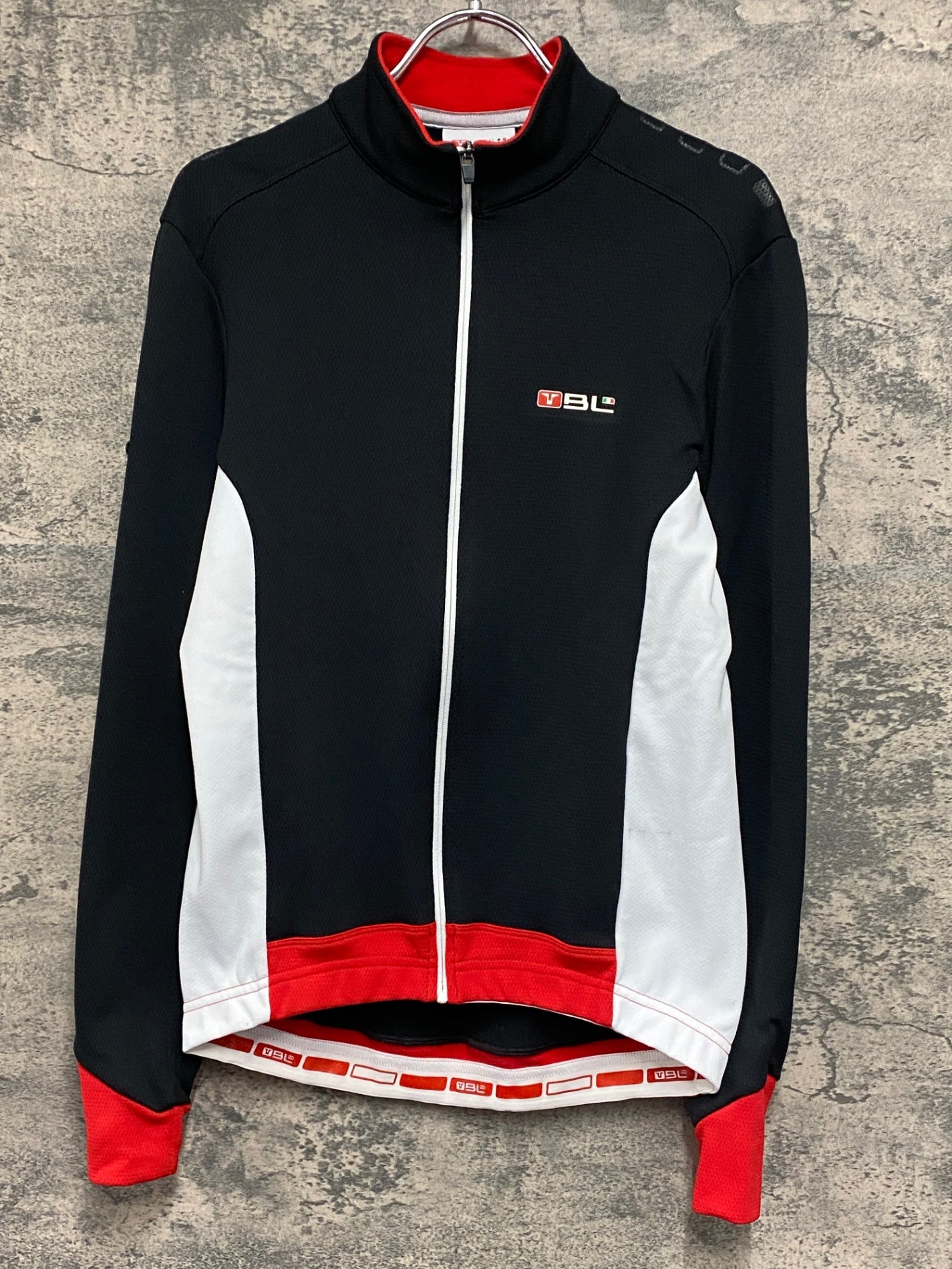 IY968 バイシクルライン Bicycle Line 長袖 サイクルジャージ 黒 白 S 裏起毛