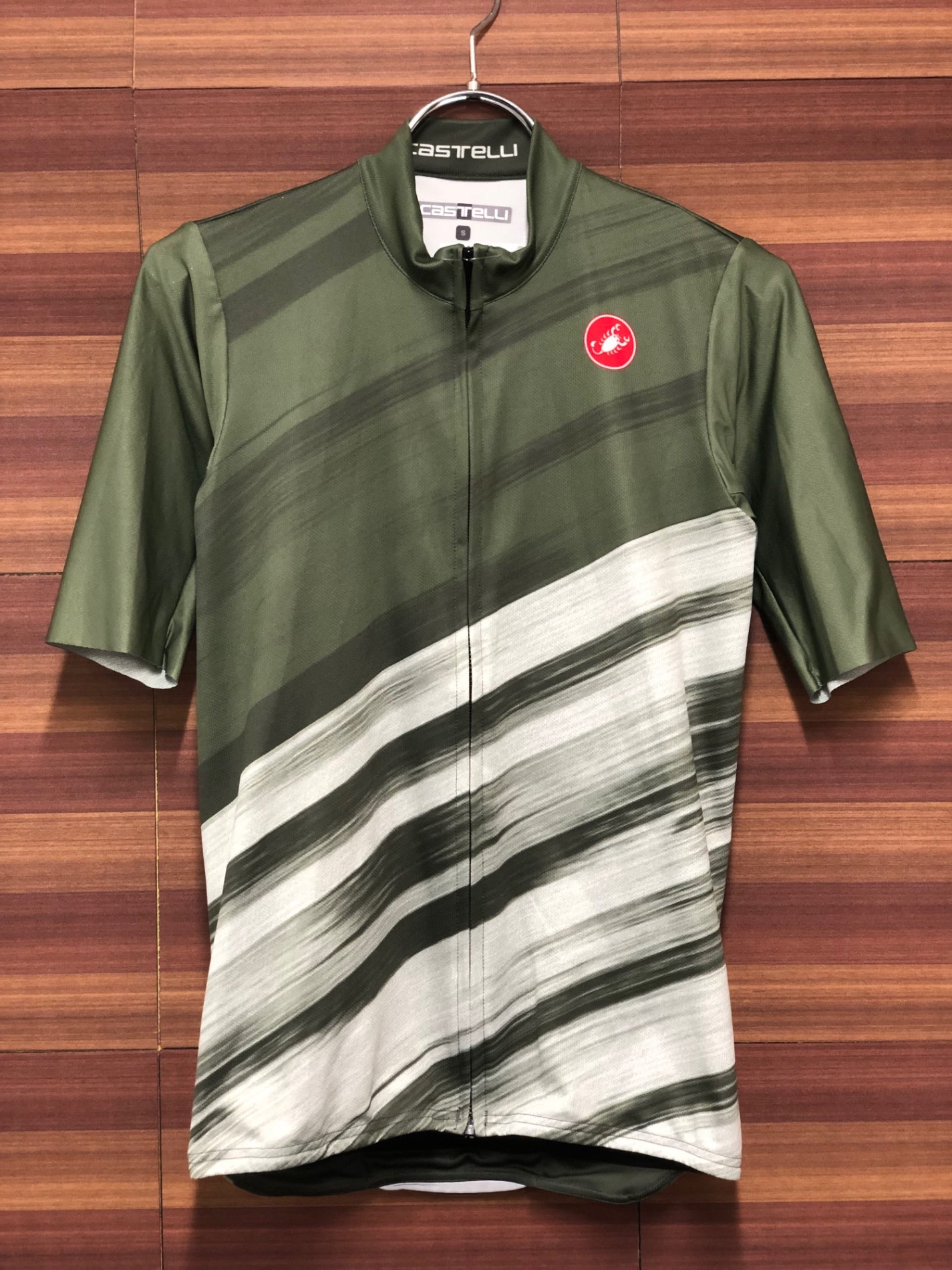 IM005 カステリ CASTELLI 半袖サイクルジャージ 緑 S