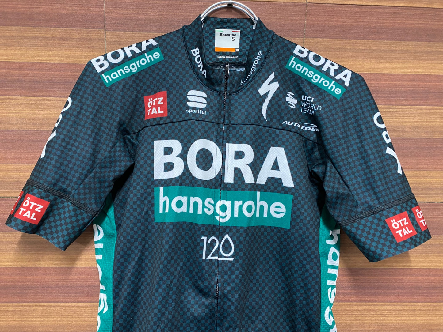 IN338 スポーツフル sportful 半袖 サイクルジャージ BORA-hansgrohe 緑 S