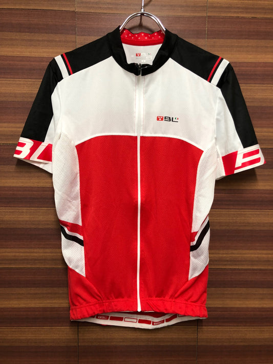IJ810 バイシクルライン BICYCLE LINE 半袖 サイクルジャージ 赤 白 M