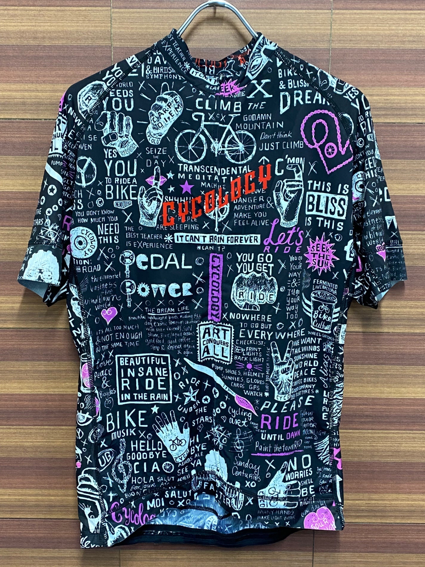 IT535 サイコロジー CYCOLOGY 半袖サイクルジャージ 黒 XL