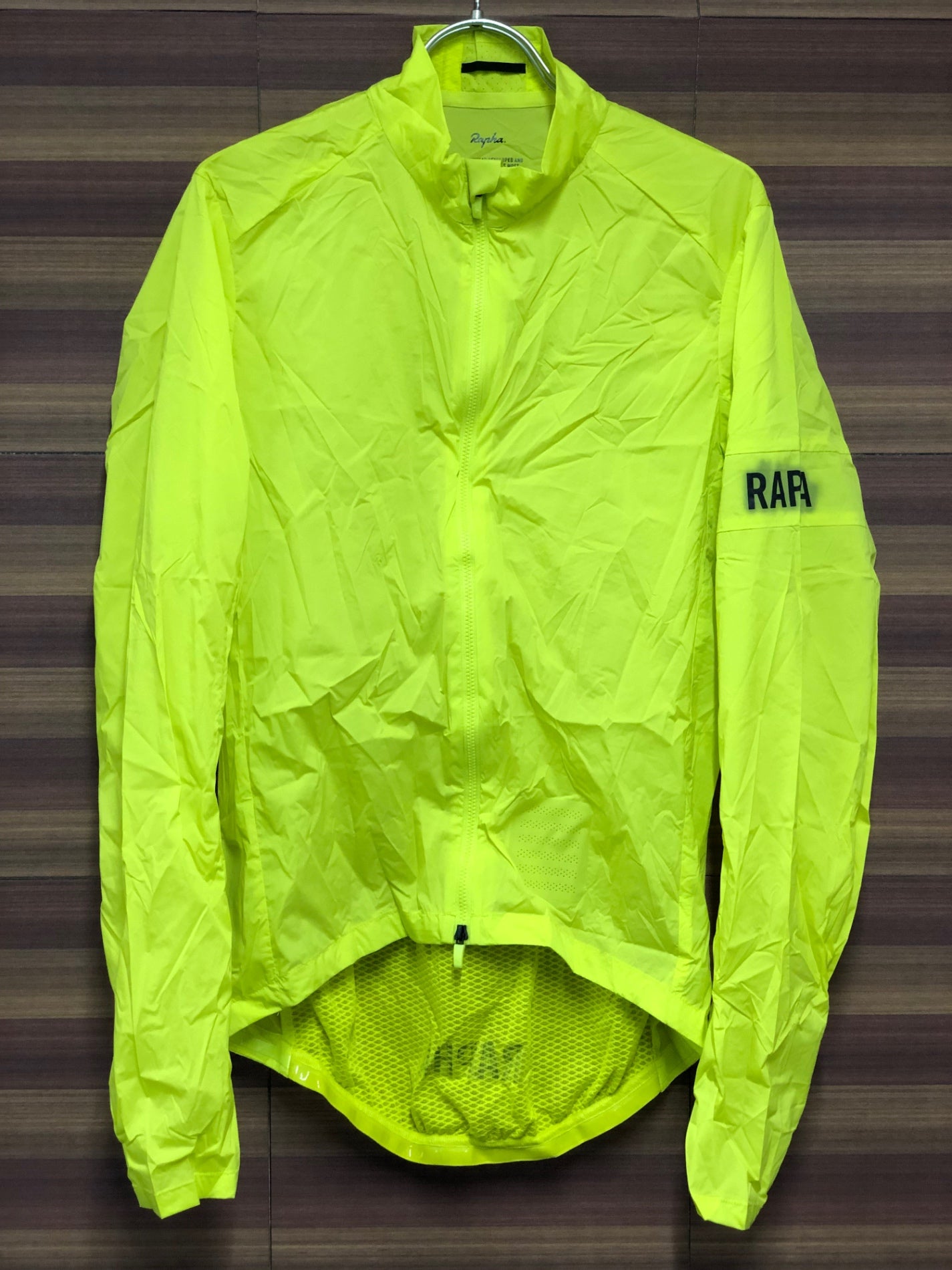 IO646 ラファ Rapha PRO TEAM LIGHTWEGHT 防風 薄手 サイクルジャケット M ネオンイエロー