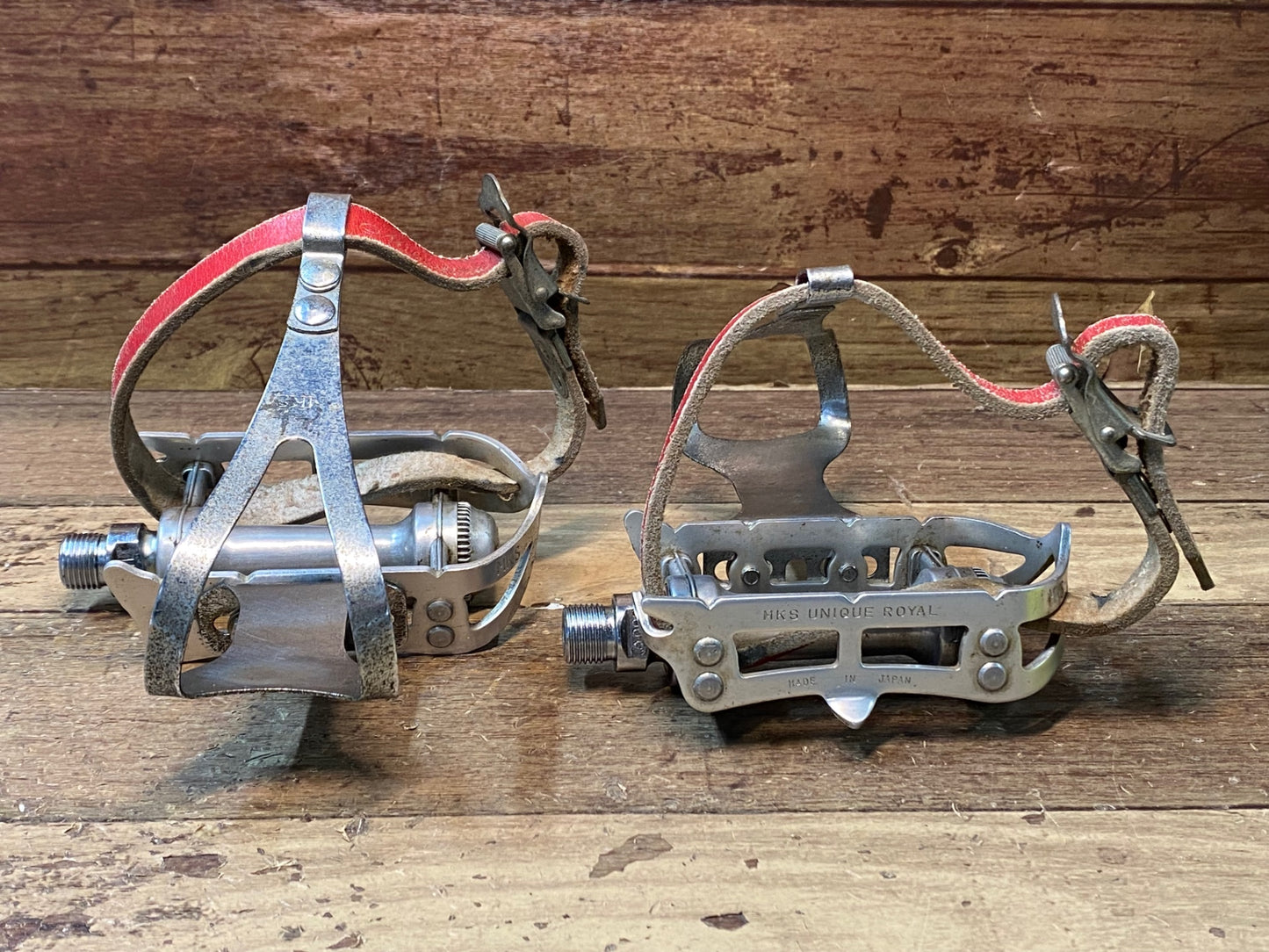 IN069 三ヶ島 MKS ユニーク UNIQUE ロイヤル ROYAL フラットペダル トゥークリップ付属