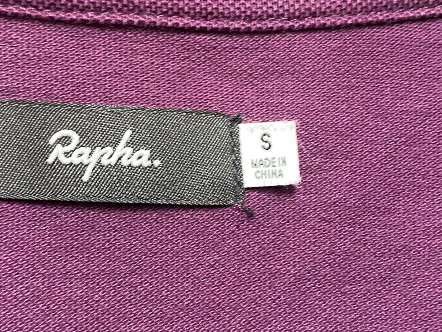 HU046 ラファ Rapha ロゴロングスリーブジップポロ LOGO LONG SLEEVE ZIP POLO パープル S