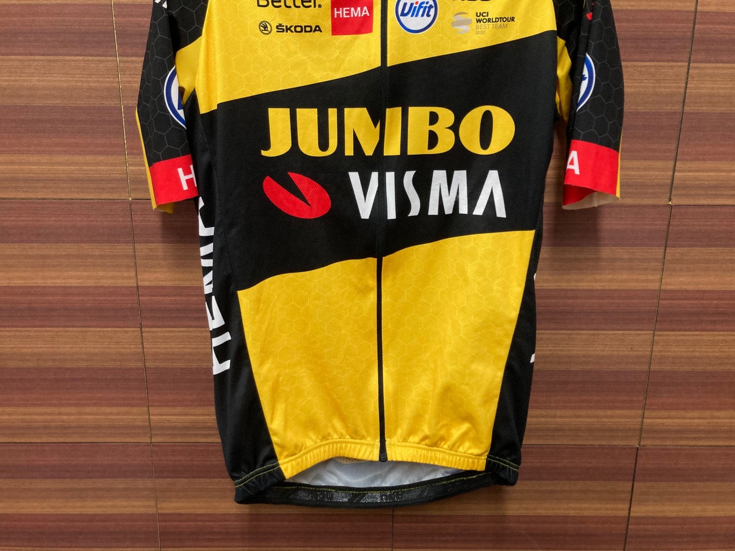 IV351 アグ AGU 半袖 サイクルジャージ 黒 黃 M JUMBO VISMA