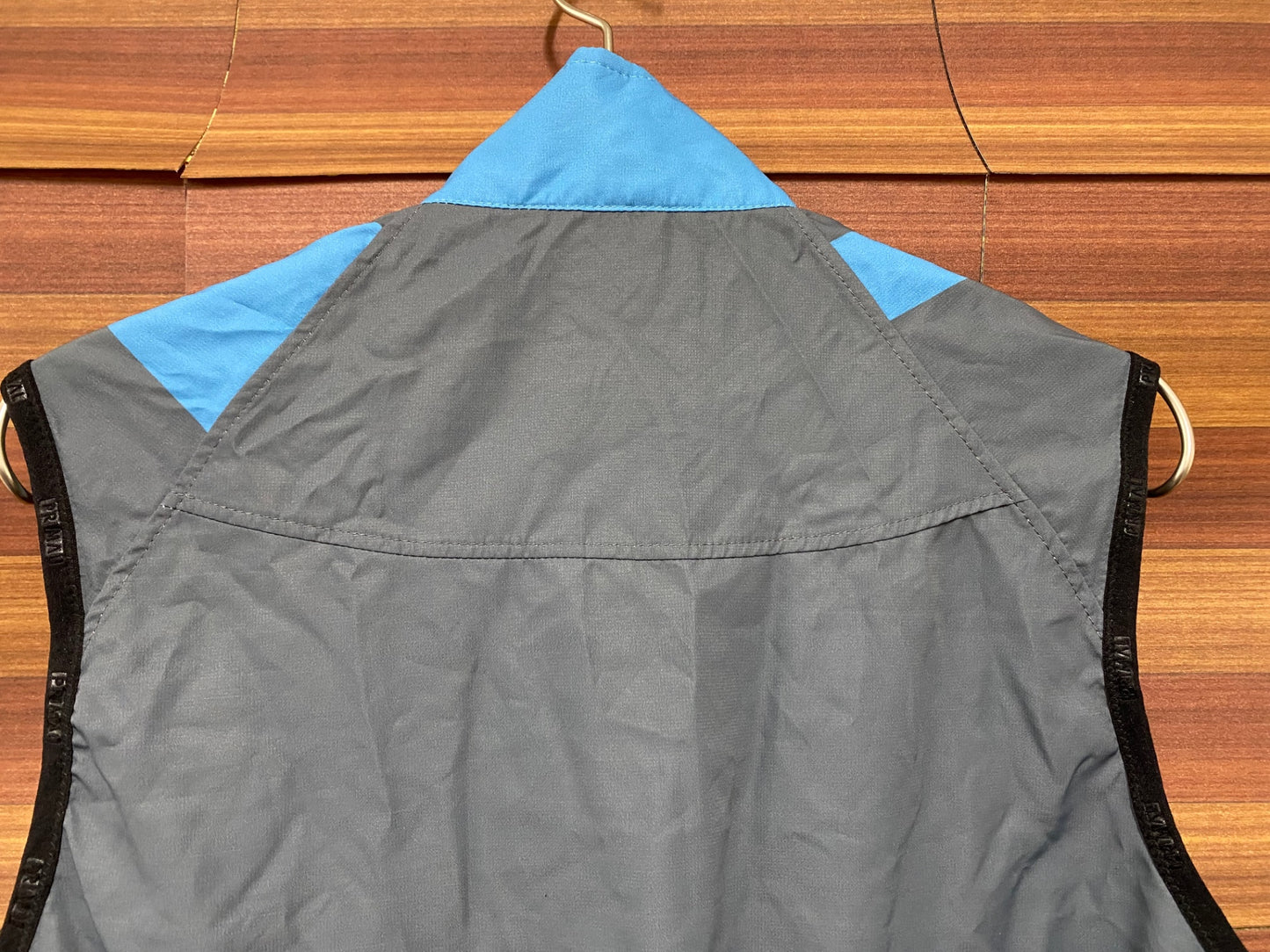 IU253 プライマル PRIMAL ジレ サイクルベスト 青 グレー S ダブルジップ