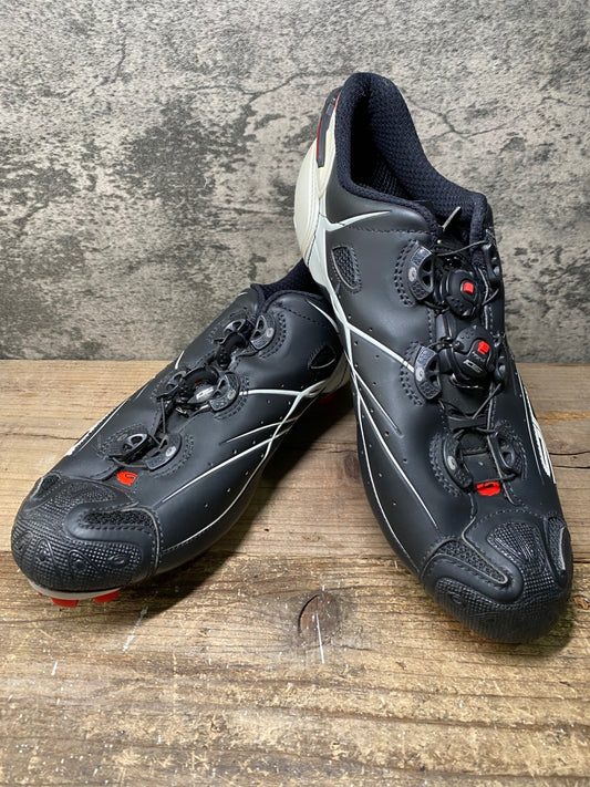 IS921 シディ SIDI MTB TIGER MATT ビンディングシューズ 黒 白 EU43 SPD ※スペアパーツ付属