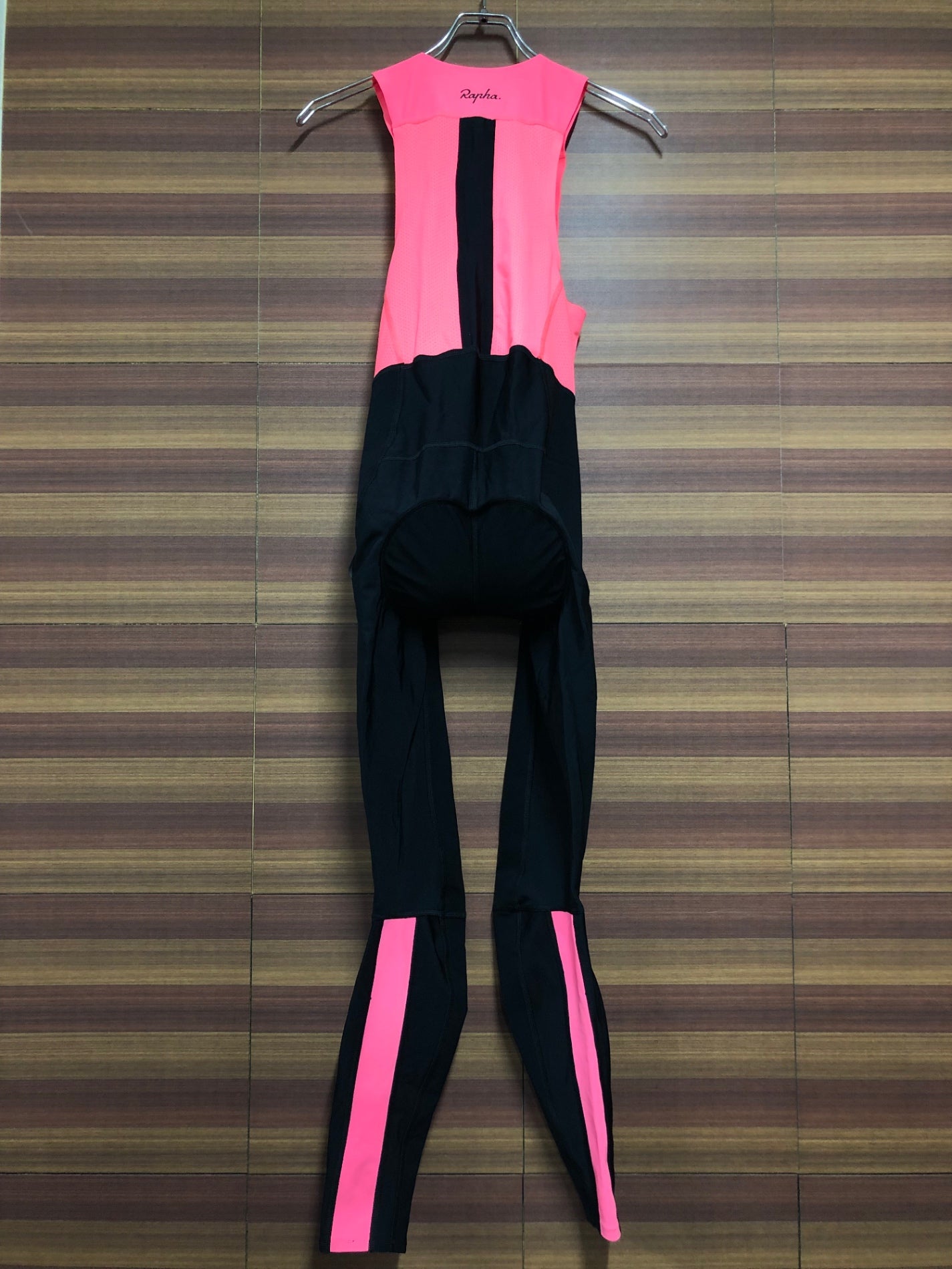 HS273 ラファ Rapha SOUPLESSE WINTER TIGHTS WITH PAD 黒 ピンク XS ※染み