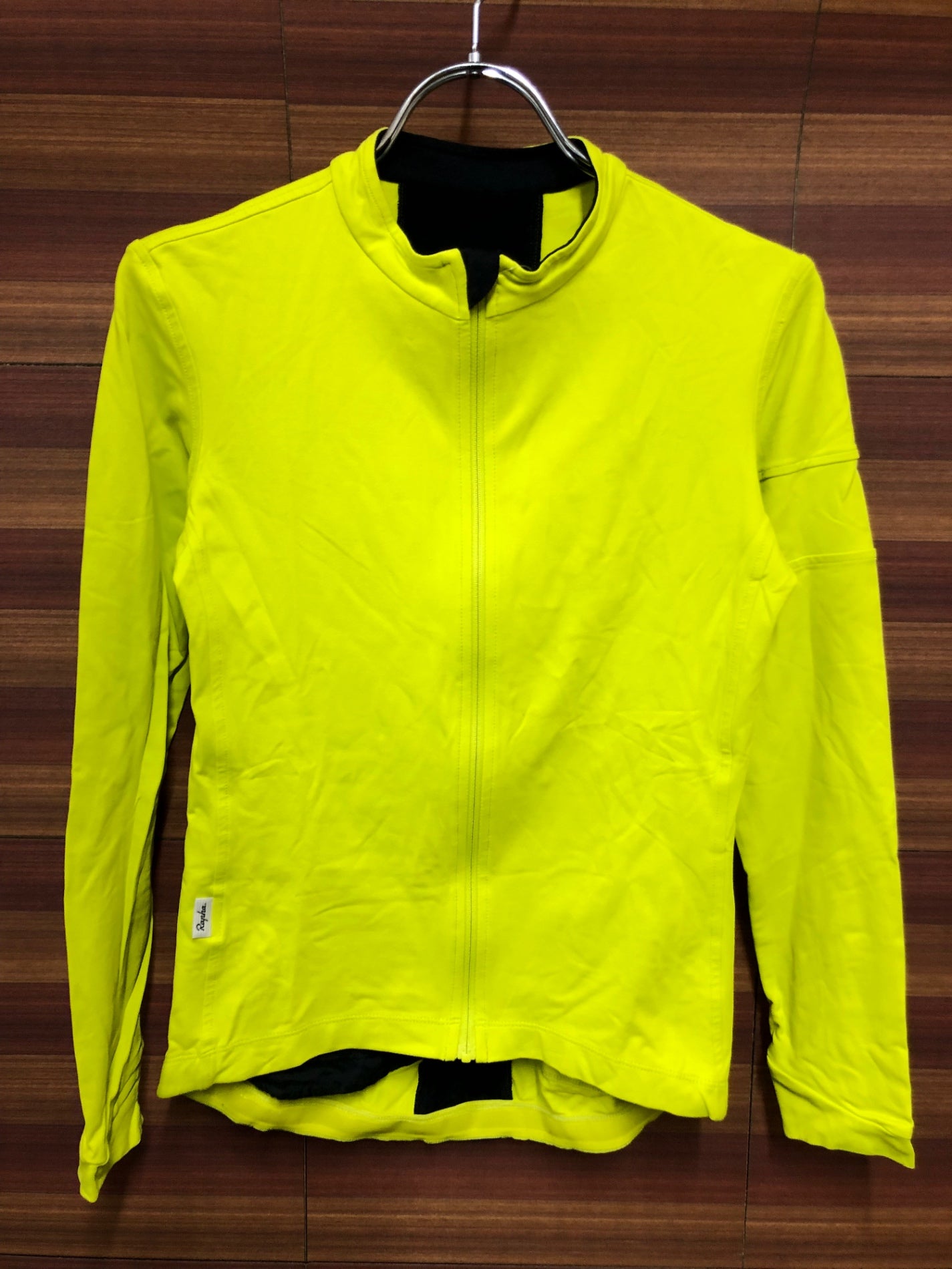 IT308 ラファ Rapha LONG SLEEVE SOUPLESSE JERSEY 長袖 サイクルジャージ 黄 黒 S 裏起毛