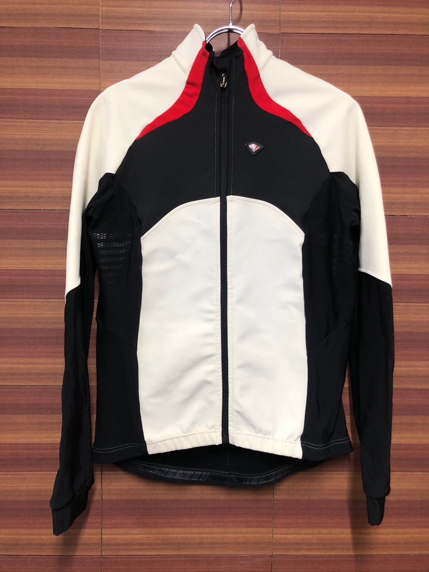 IN124 バイシクルライン BICYCLE LINE 長袖サイクルジャケット 白黒 L 裏起毛