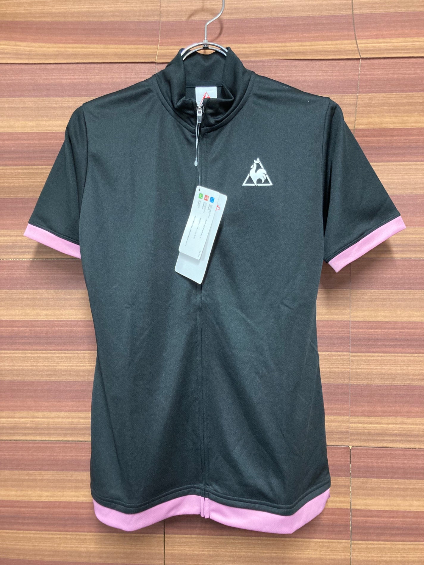 IQ197 ルコックスポルティフ le coq sportif 半袖 サイクルジャージ 黒 レディース M