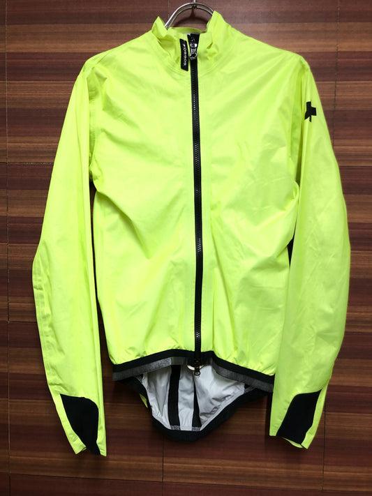 HZ611 アソス assos EQUIPE RS RAIN JACKET 長袖 レインジャケット 黄 S ※タグカット、反射板の擦れ