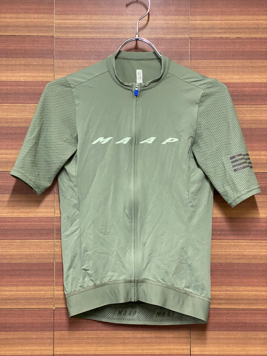 IH948 マープ MAAP PRO FIT JERSEY 半袖 サイクルジャージ S オリーブ