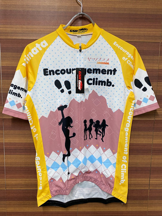 IS012 GSR GEAR 半袖 サイクルジャージ 白 黄 L ヤマノススメ 倉上ひなたVer.
