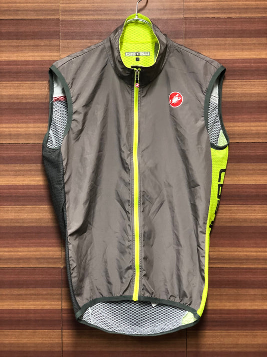 II509 カステリ CASTELLI ロッソコルサ ROSSO CORSA ジレ L グレー