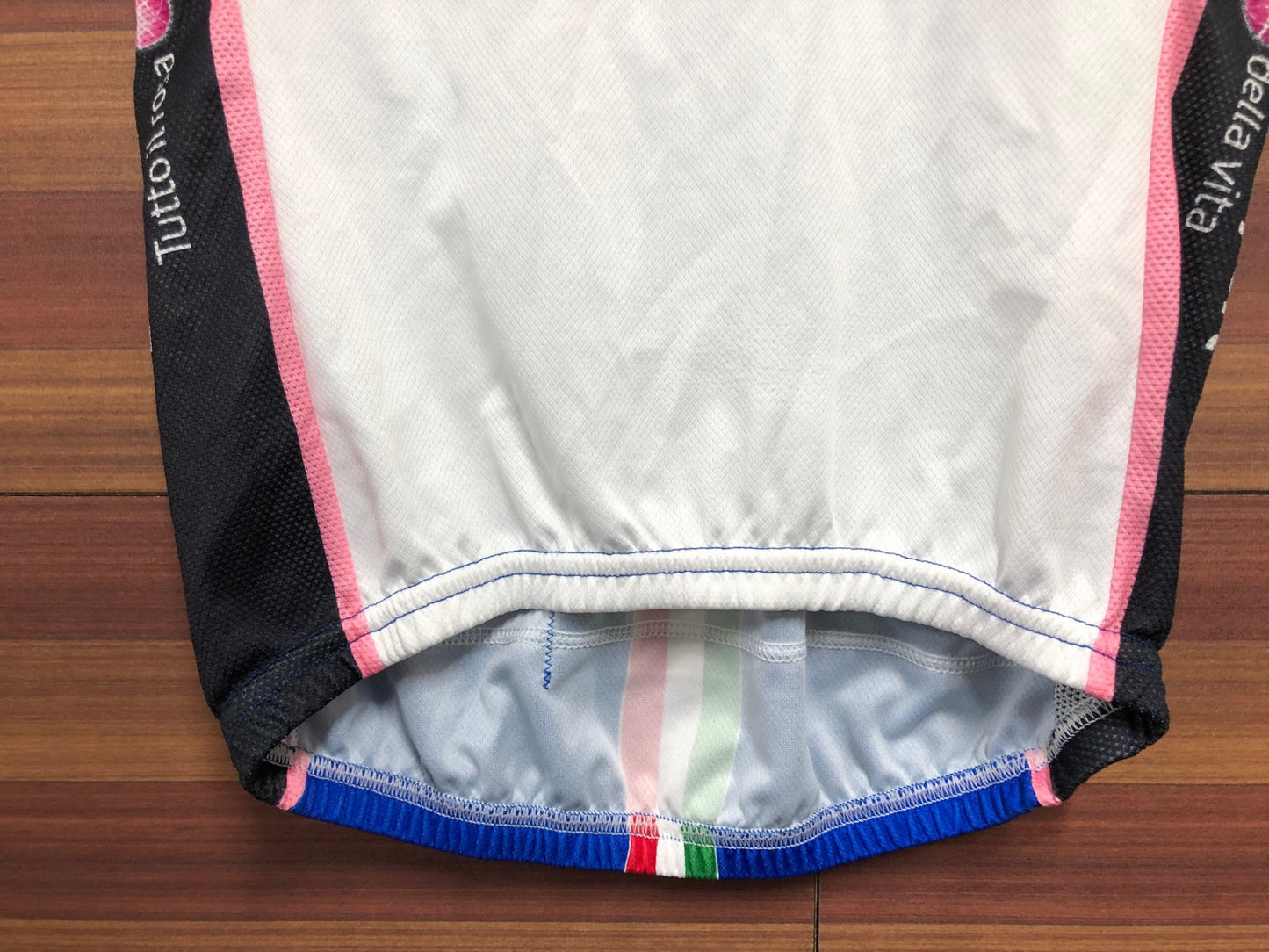 HR824 サンティーニ Santini Giro d'italia 半袖 サイクルジャージ 白 青 S