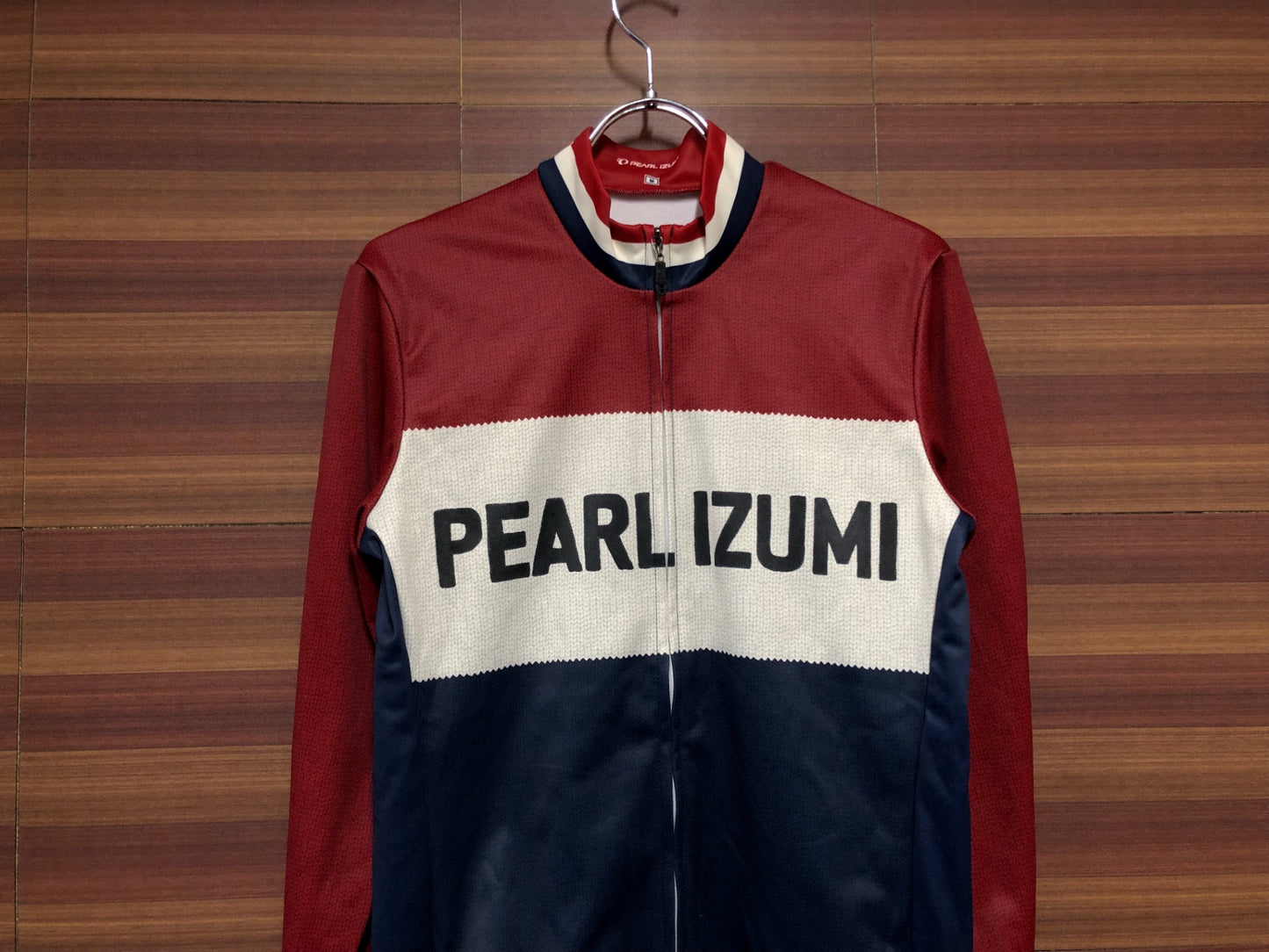 IK238 パールイズミ PEARL iZUMi 長袖 サイクルジャージ 裏起毛 赤白紺 M