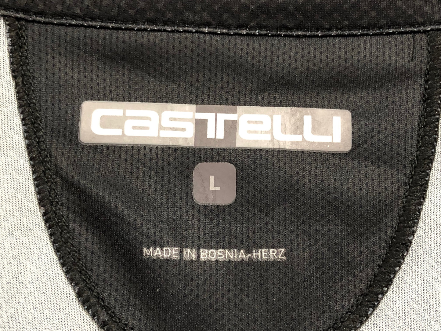 IH377 カステリ CASTELLI 半袖 サイクルジャージ 黒 L