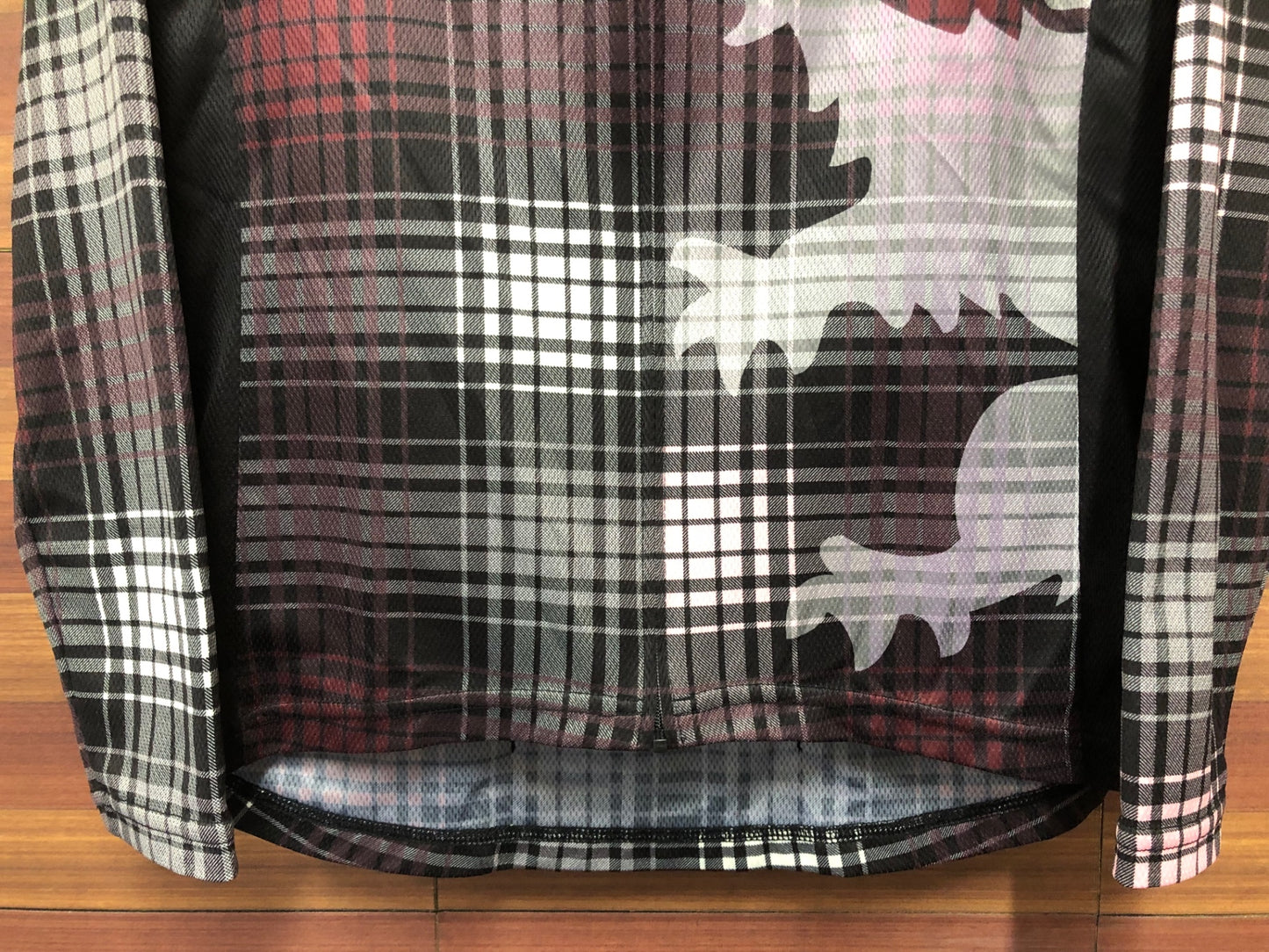 IR922 カペルミュール KAPELMUUR 長袖 サイクルジャージ 黒 白 紫 チェック柄 M